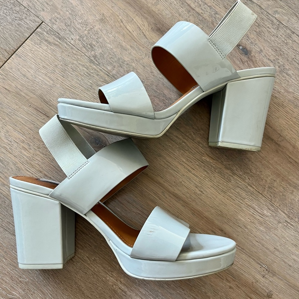 & OTHER STORIES Light Blue Chunky Heel Sandals